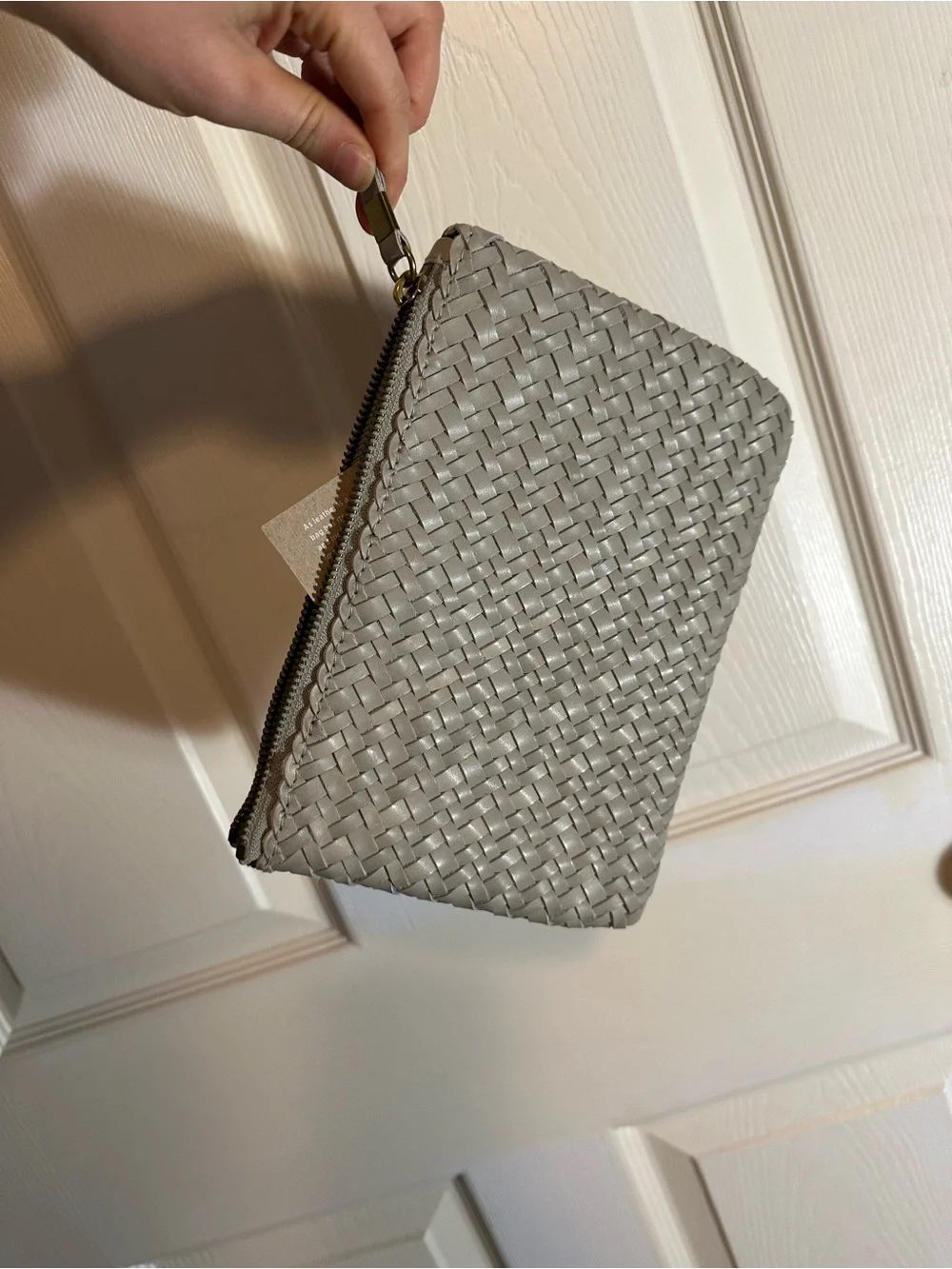 Madewell Woven Zip Wristlet - Light Taupe